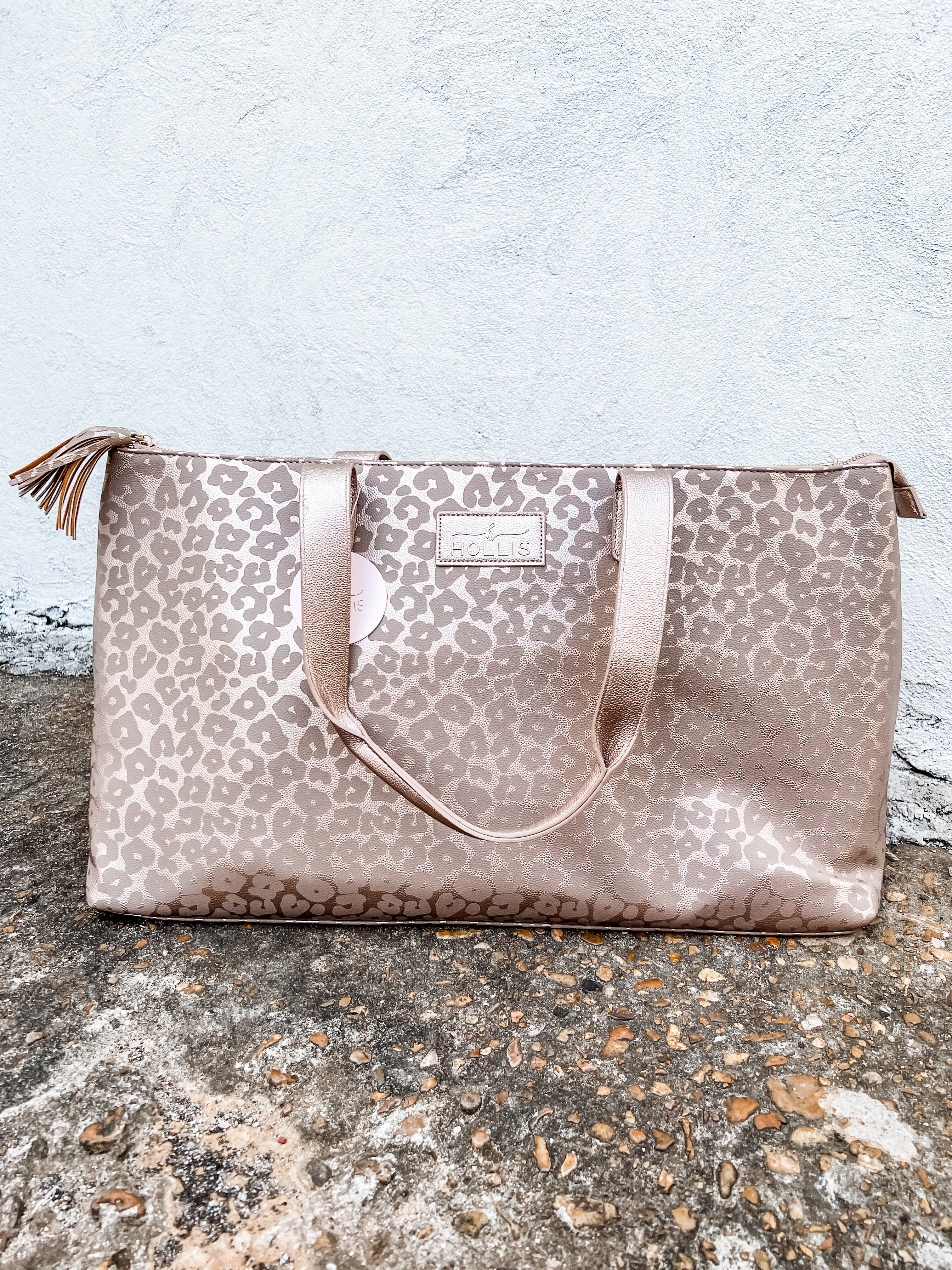 Hollis Leopard and Nude Weekender Bag