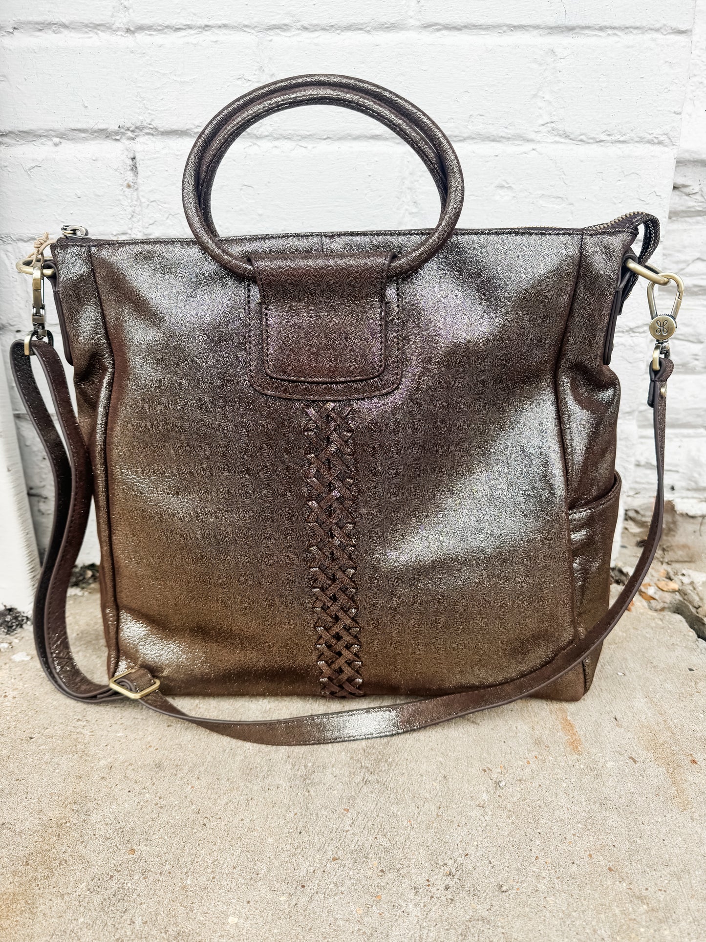 Sheila Large Satchel Coffee Galaxy