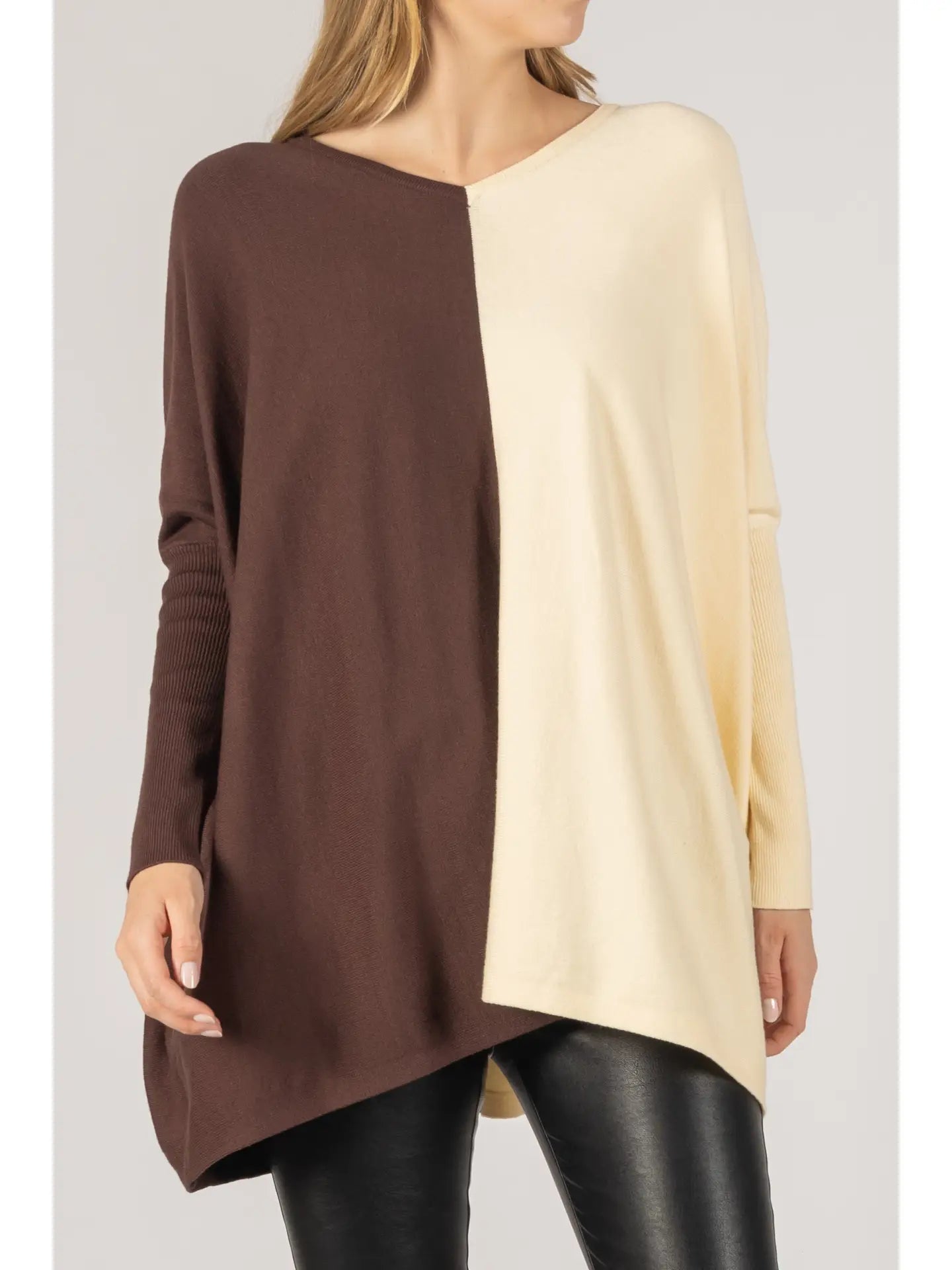 Out in Style Tunic Brown/Cream