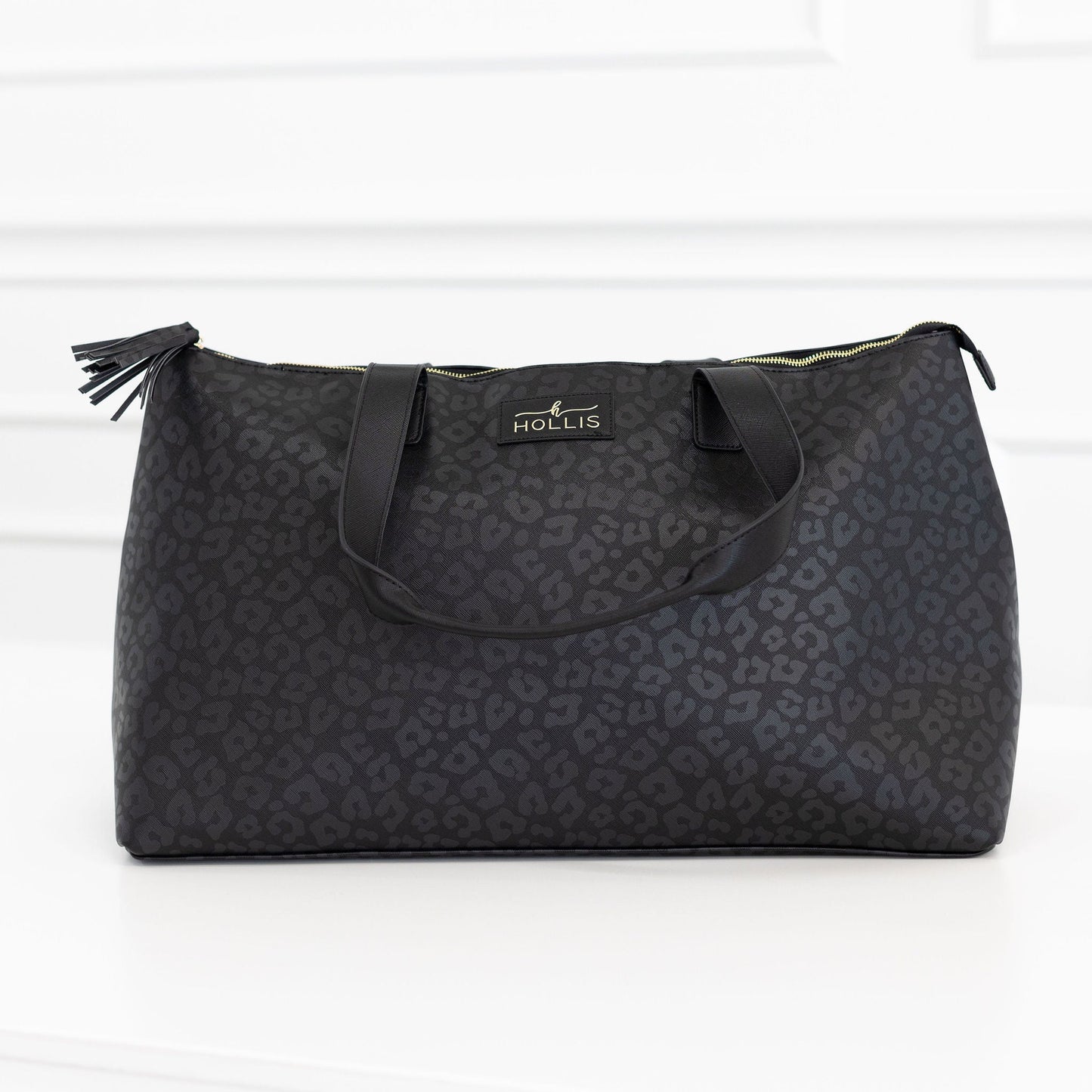 Overnight Bag Black Leopard