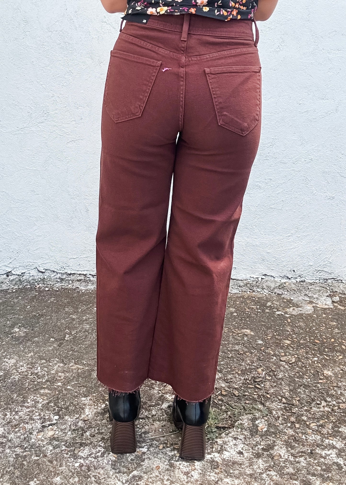 Nautical Wide Leg Jeans Cinnamon