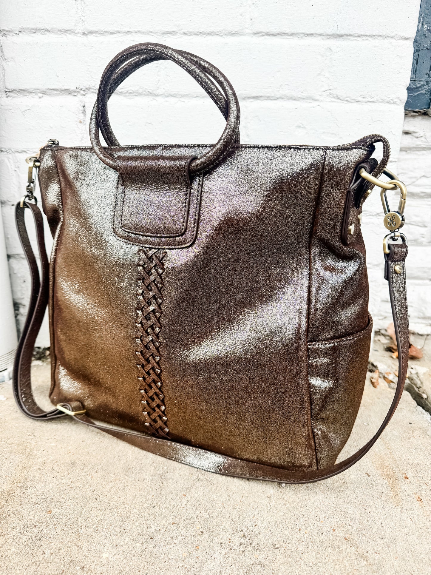 Sheila Large Satchel Coffee Galaxy