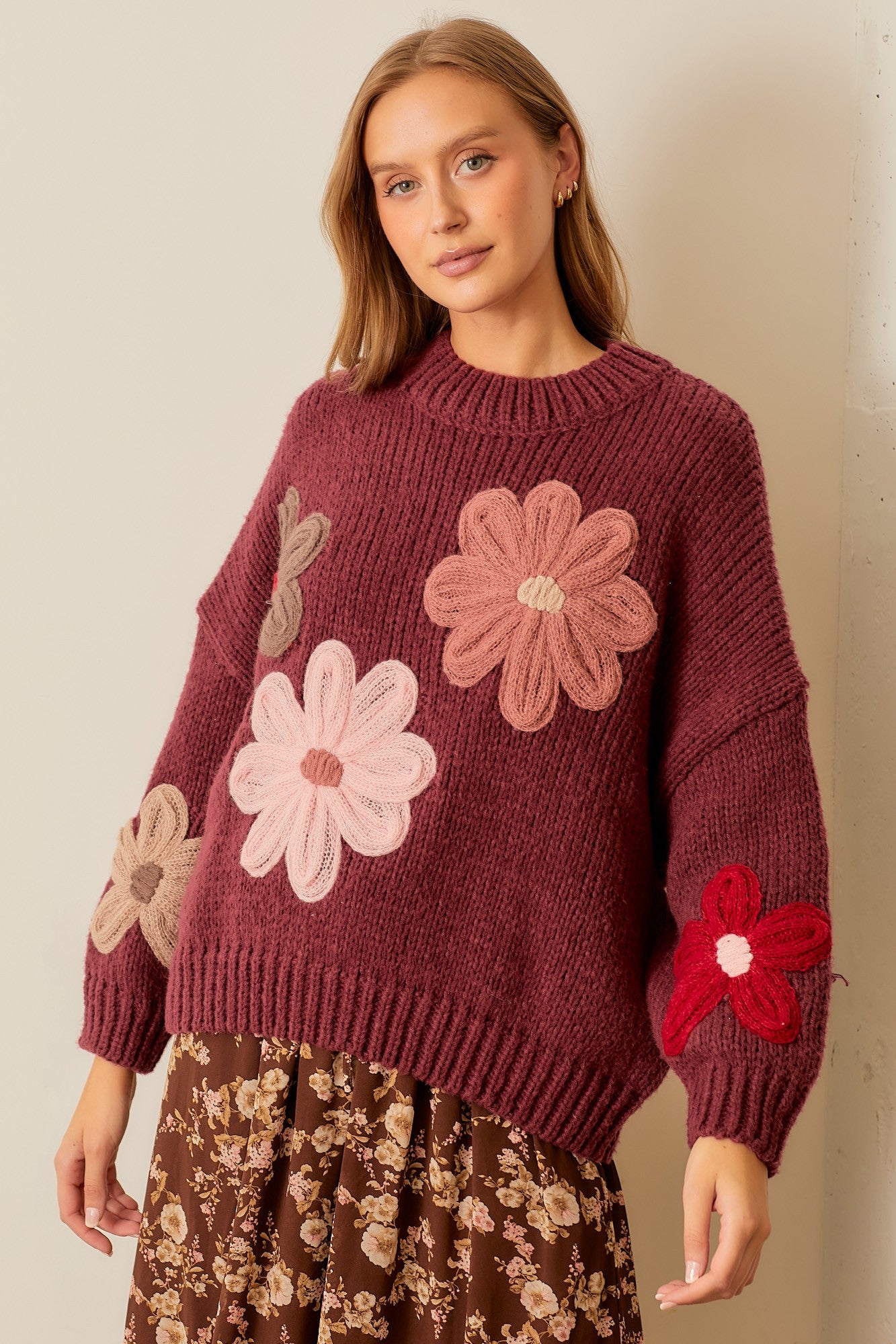 Fall Flowers Sweater