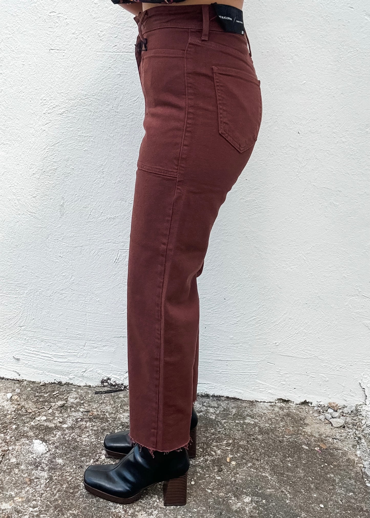 Nautical Wide Leg Jeans Cinnamon