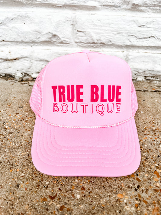 Pink on Pink True Blue Trucker Hat