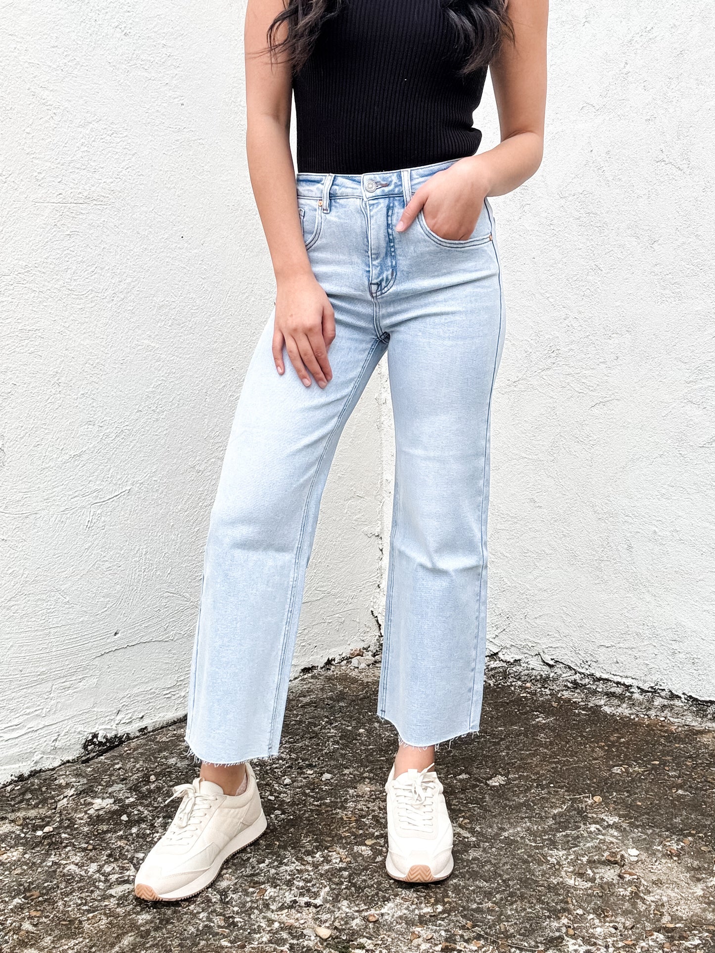 High Rise Wide Leg Denim Jeans