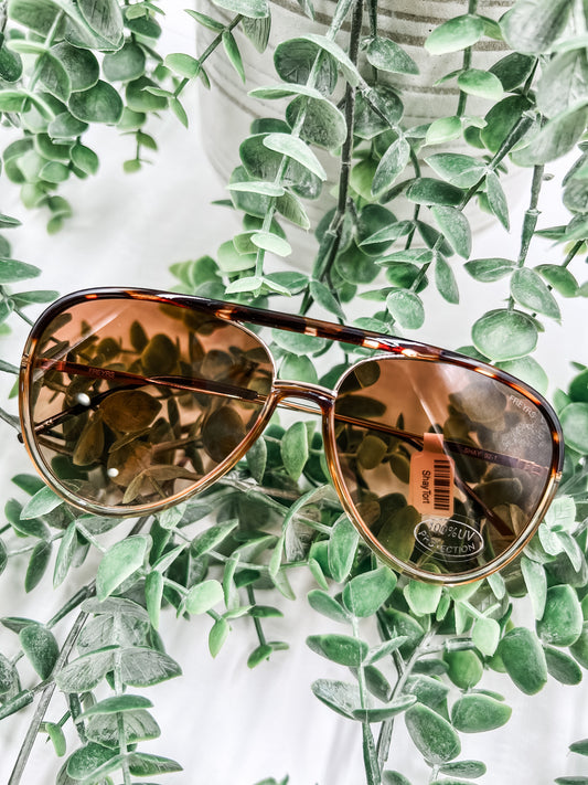 Shay Tortoise/Gold Mirror Sunglasses