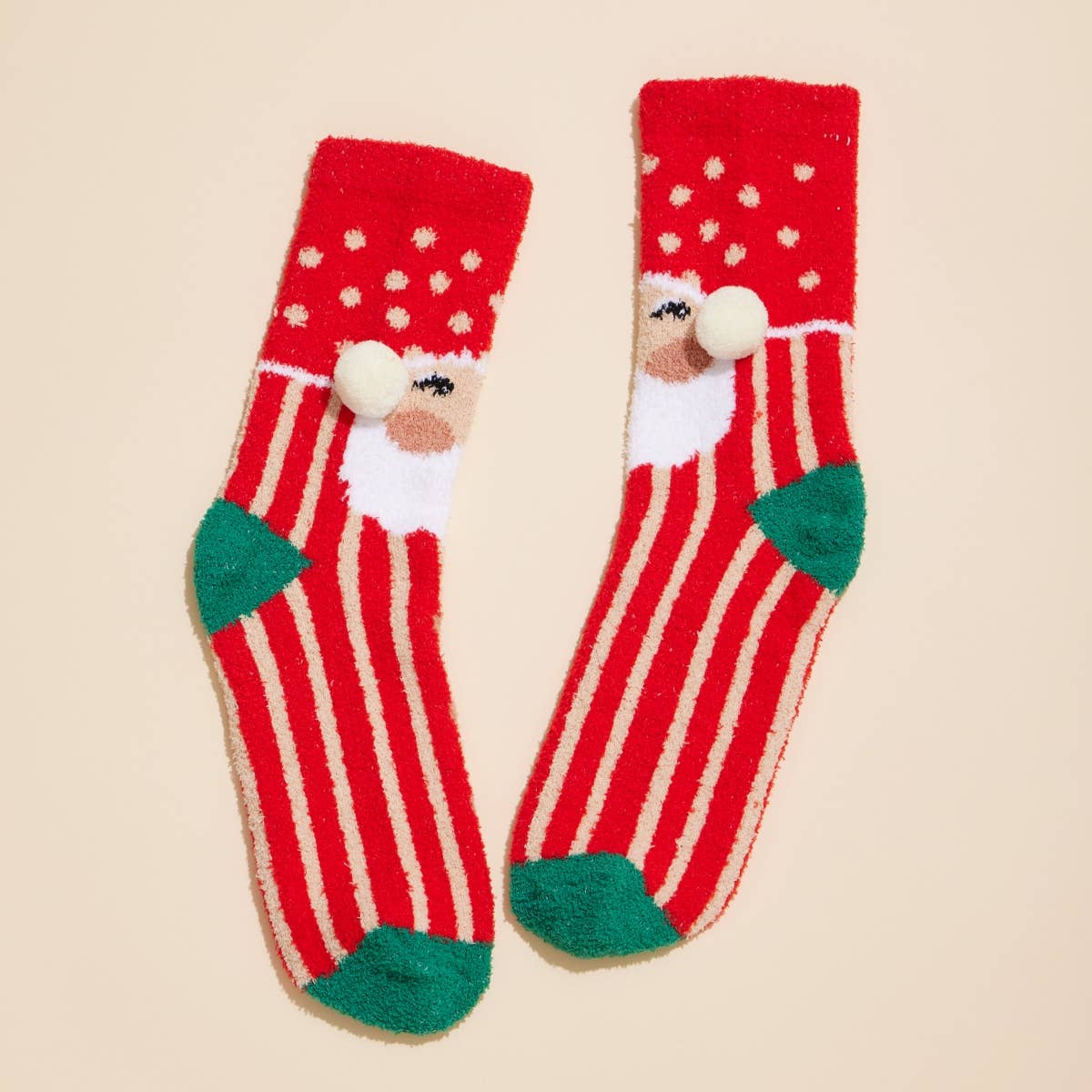 Christmas Fuzzy Socks Santa Set