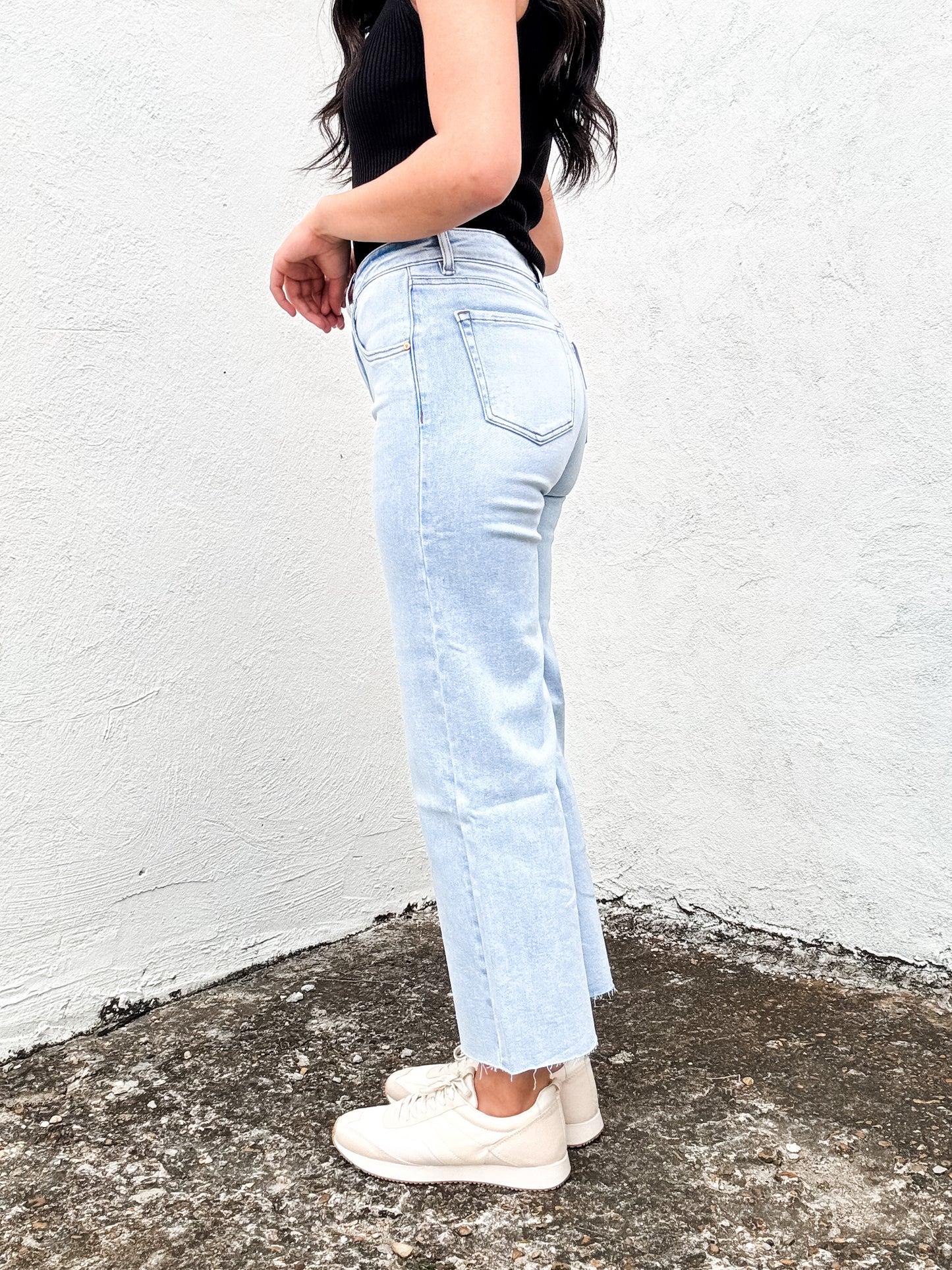 High Rise Wide Leg Denim Jeans