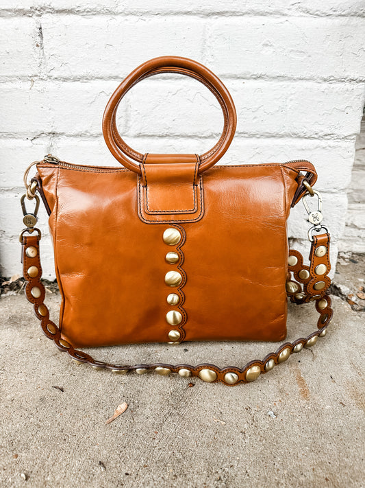 Sheila Medium Satchel Truffle w/ Studs