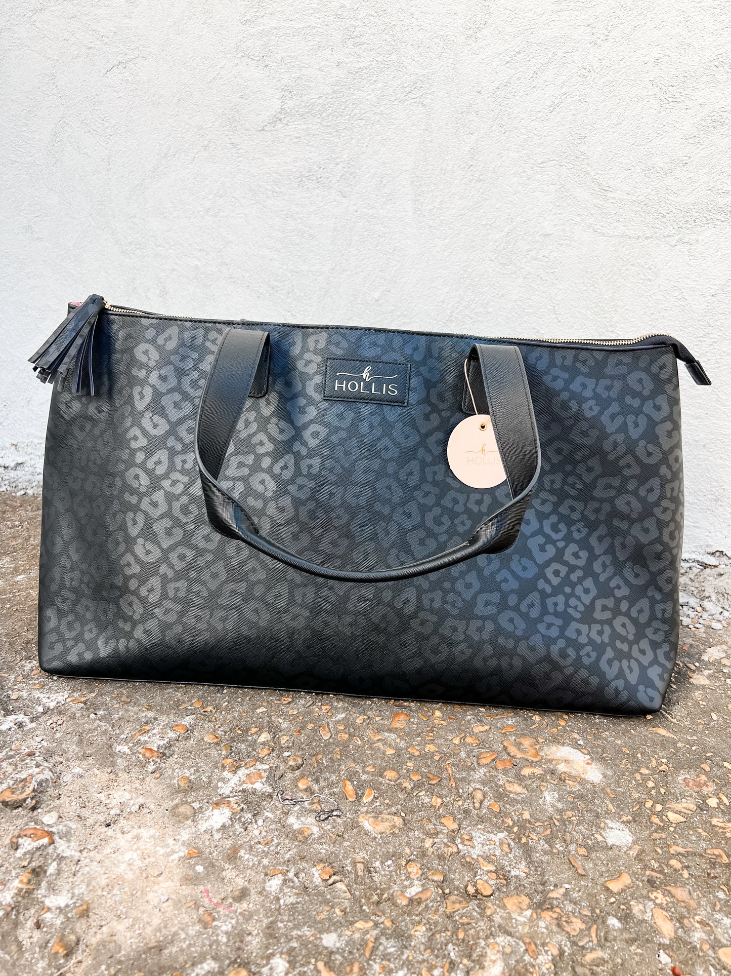 Overnight Bag Black Leopard