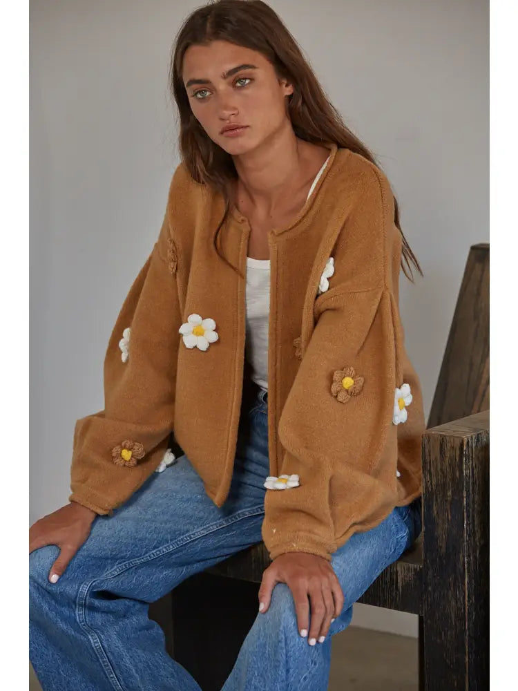 Artemis Floral Sweater Jacket