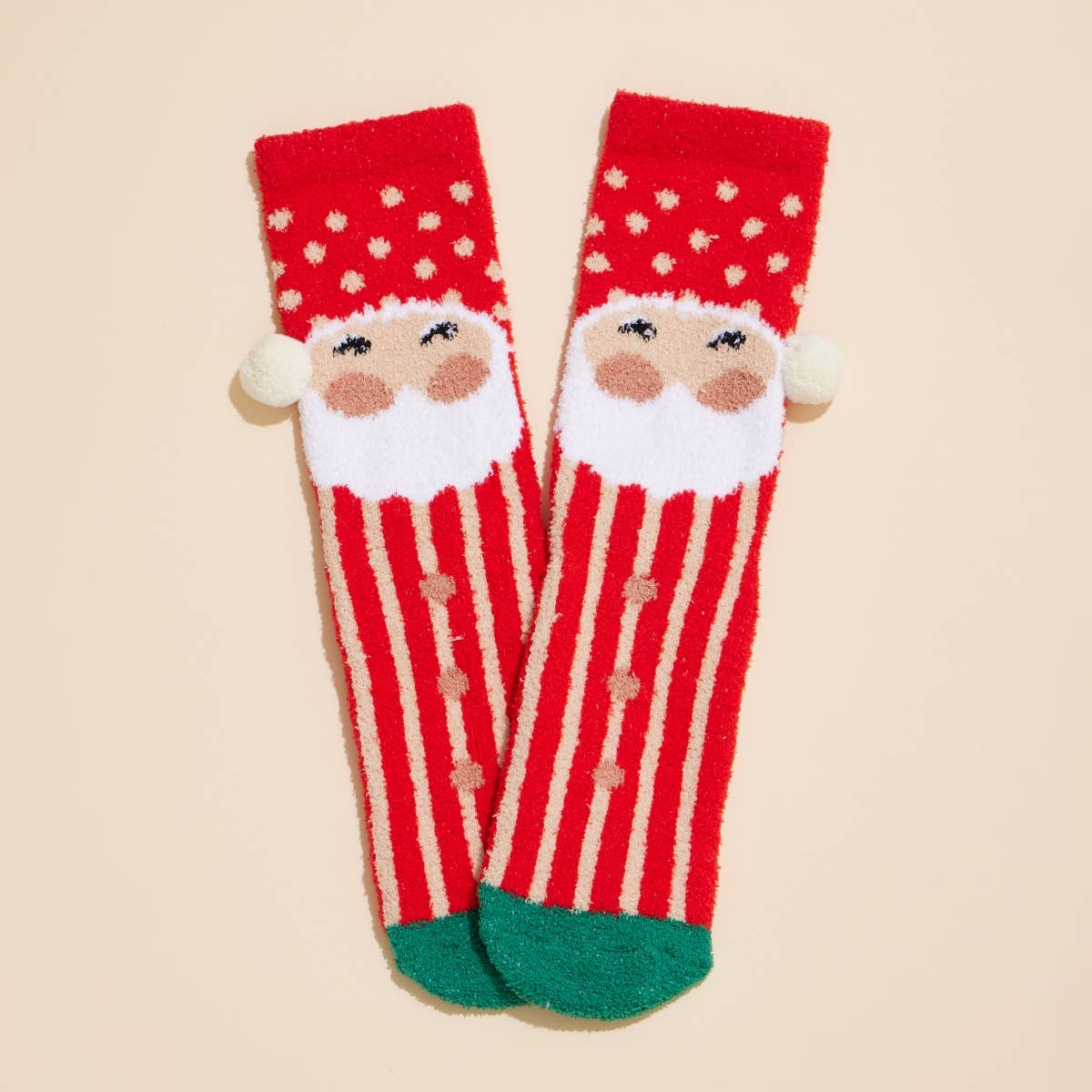 Christmas Fuzzy Socks Santa Set