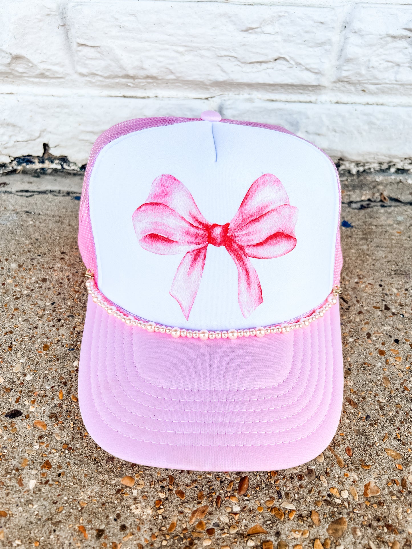 Pink Bow Trucker Hat