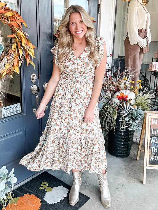 Fields of Flowers Midi Dress