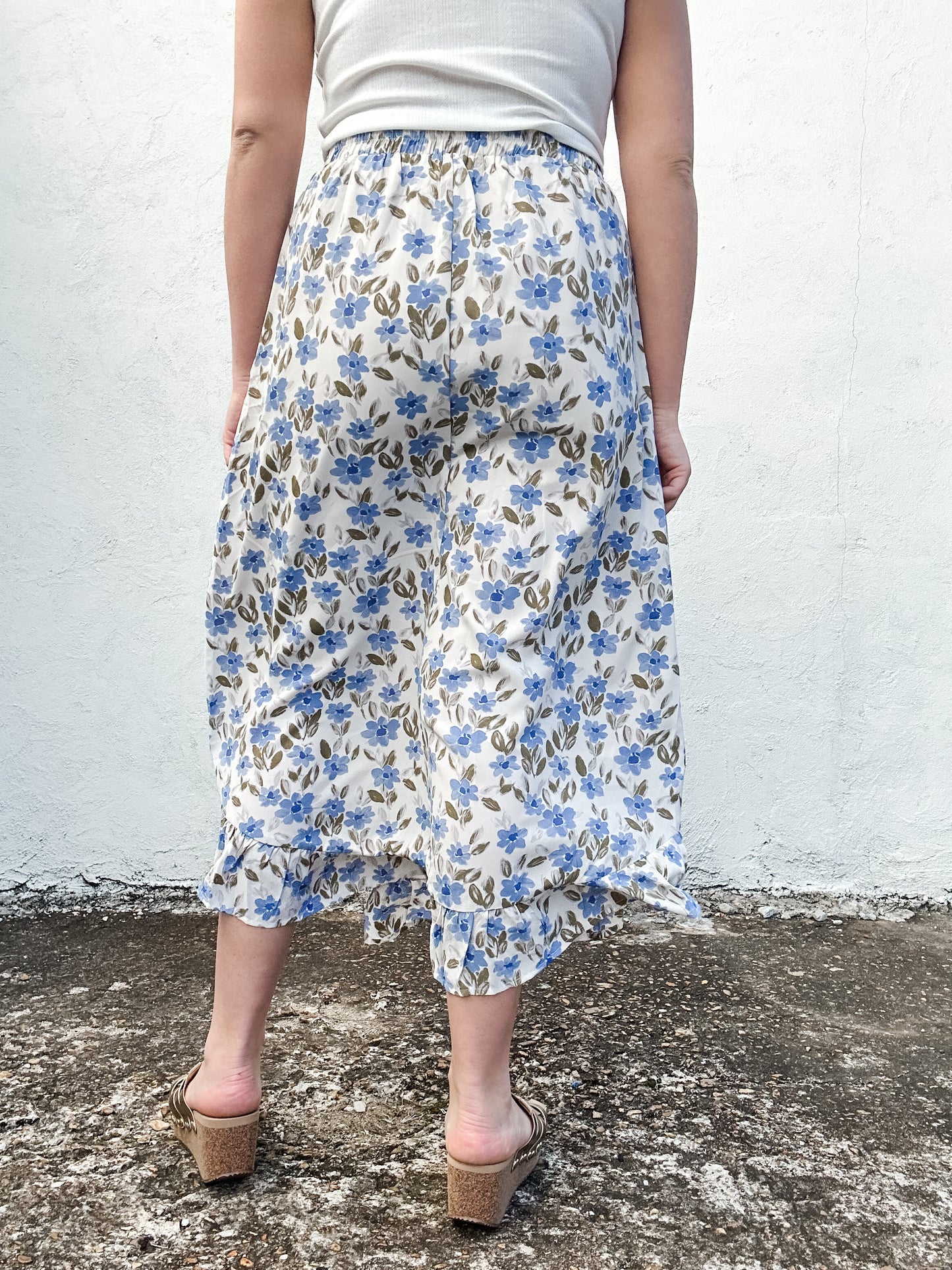 Lapis Floral Skirt