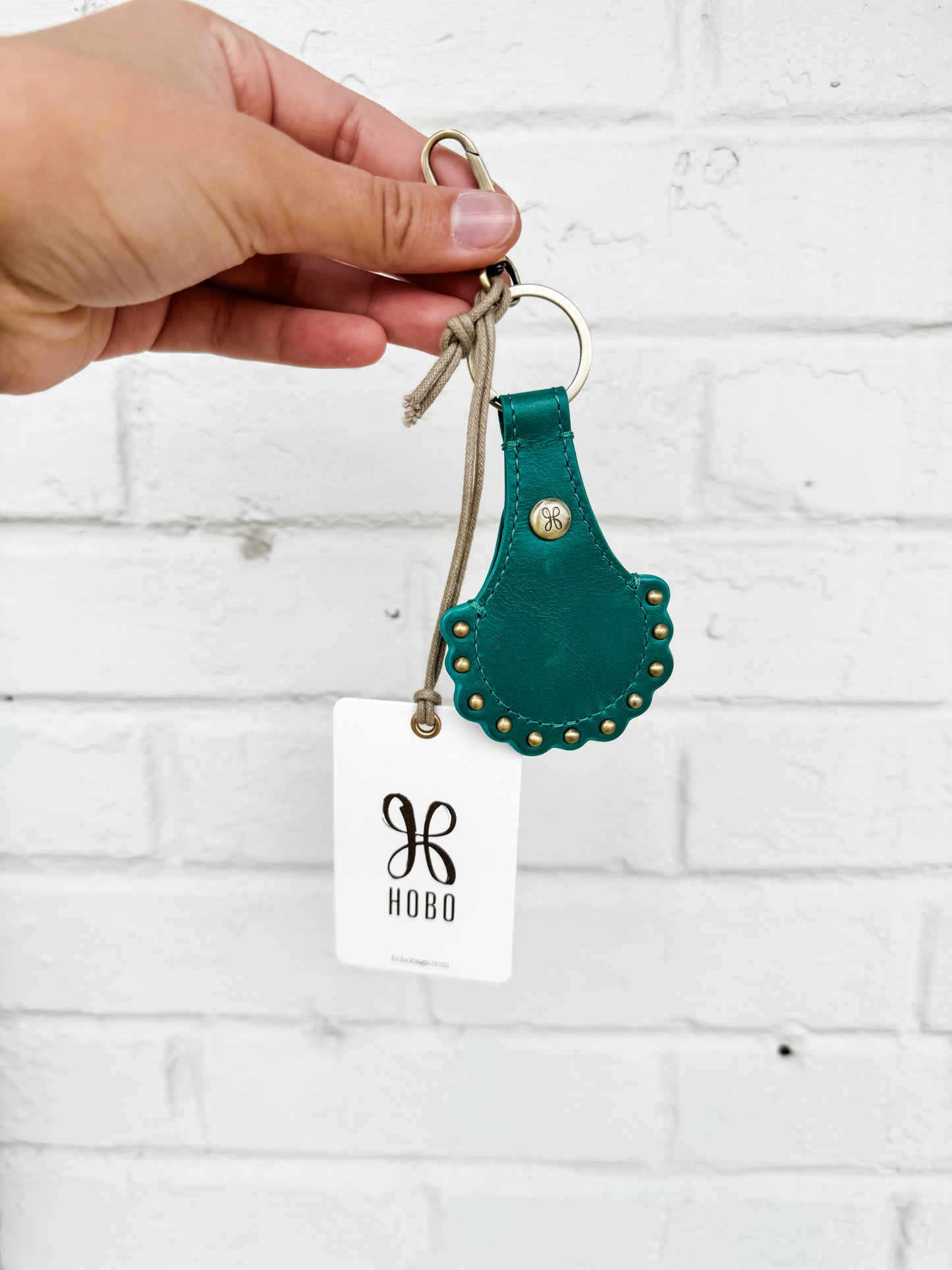 Scalloped Key Fob Alpine Green