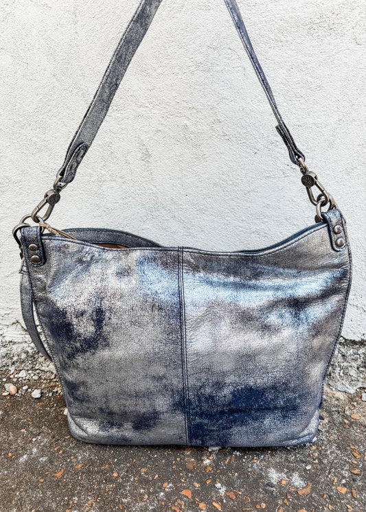 Pier Shoulder Bag Blue Pewter