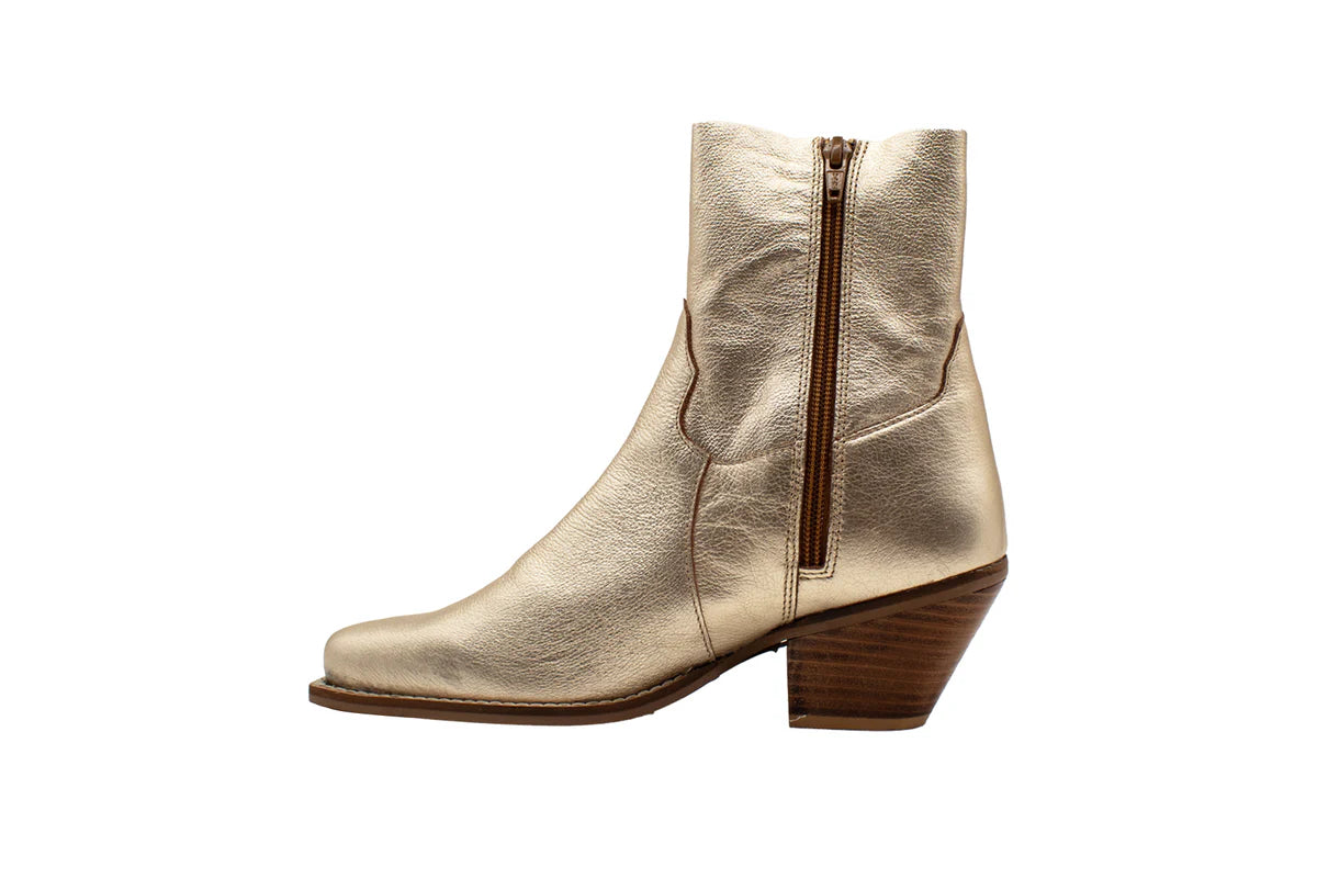 Lariat Gold Bootie