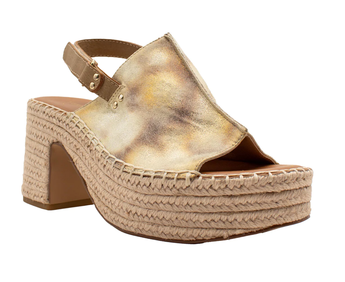 Taos Gold Sling Sandal