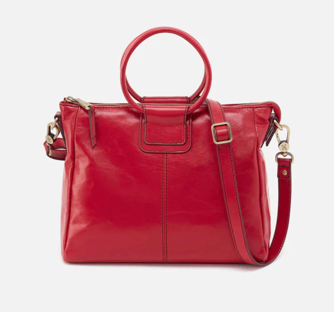 Sheila Medium Satchel Hibiscus