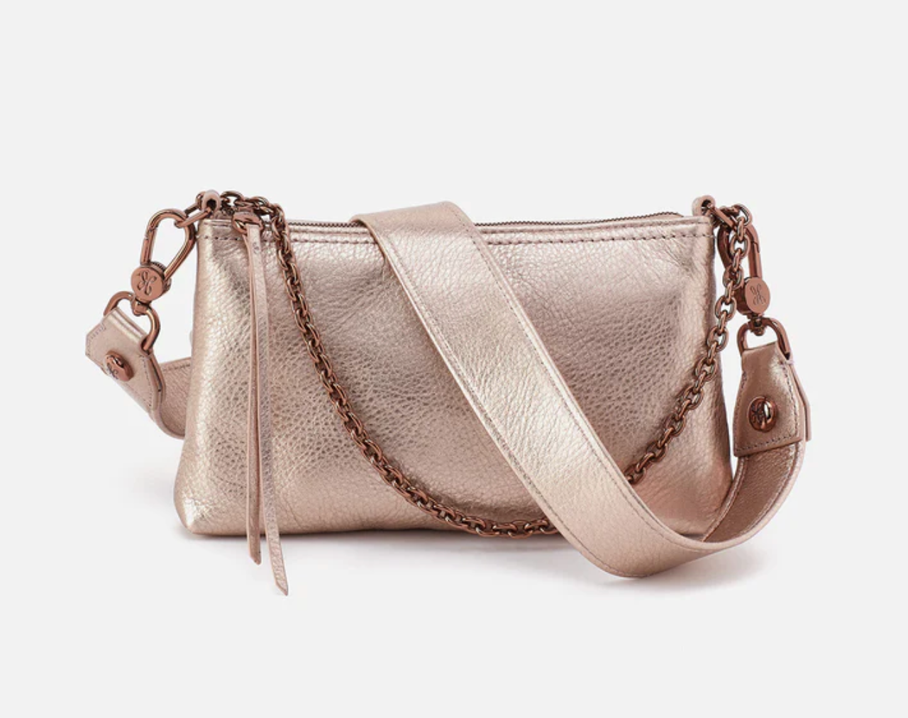 Darcy Crossbody Pink Gold Metallic