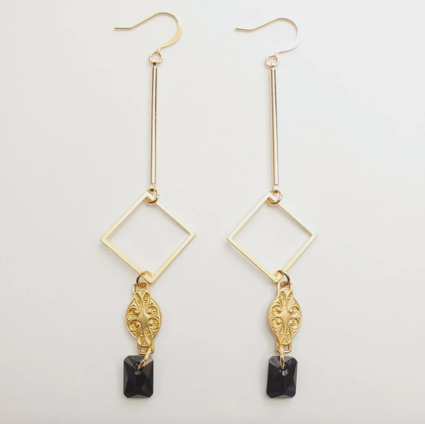 Geo Jet Drop Earrings