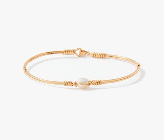 Breathe Bracelet Gold Pearl