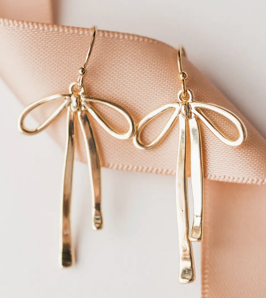 Gold Bow Earrings