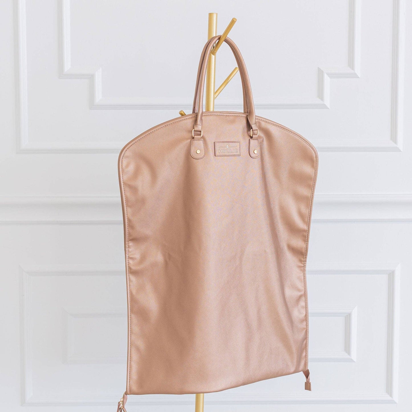 Glam Garment Bag: Metallic Mocha